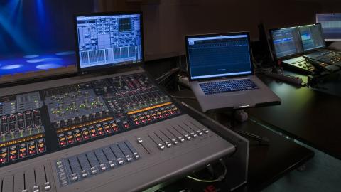 Control room with mixers