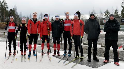 Kanada Kanadan ampumahiihtomaajoukkue Imatran Ukonniemessä 2020
