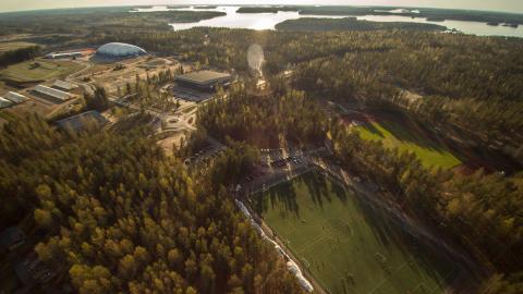 Ilmakuva jalkapallokentästä